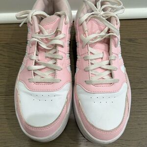 adidas Pink and White Low-Top Sneakers